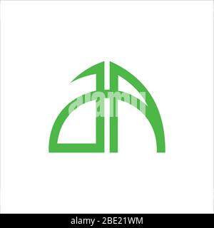 Modèle de conception de vecteur de logo de lettre initiale ja ou aj Illustration de Vecteur