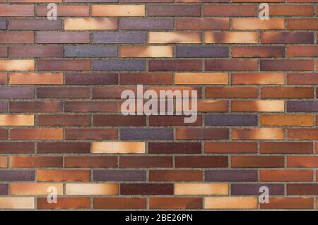 Détail d'un vieux mur de briques de clinker jaune à brunâtre Banque D'Images