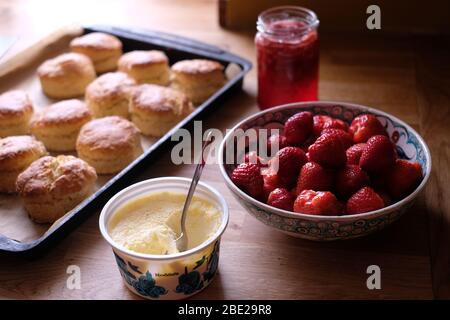 Fraises de Hillside Farm, Bryher, Isles of Scilly Banque D'Images