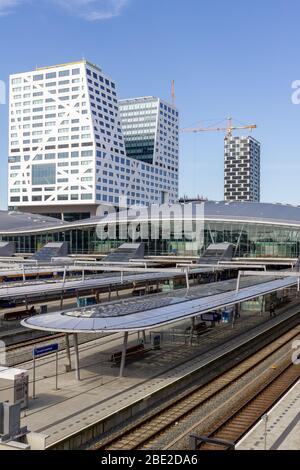 Paysage urbain autour de la gare d'Utrecht Banque D'Images