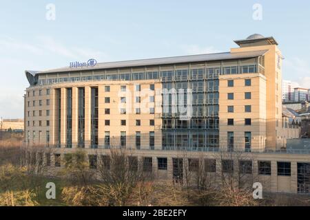 Hilton Hotel à Newcastle upon Tyne, la ville la plus peuplée du nord-est de l'Angleterre. Banque D'Images