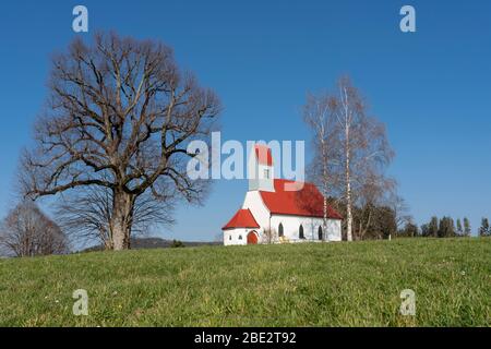 Chapelle Saint Marys à Heimhofen, un petit village de la chapelle Allgäu Saint Marys à Heimhofen, un petit village dans les montagnes Allgäu près d'Obersta Banque D'Images