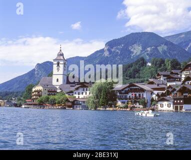 St.Wolfgang im Salzkammergut sur le lac Wolfgangsee, Salzkammergut, Haute-Autriche, République d'Autriche Banque D'Images