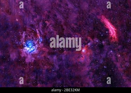 Espace profond, bel espace arrière-plan. Des éléments de cette image ont été fournis par la NASA. Banque D'Images