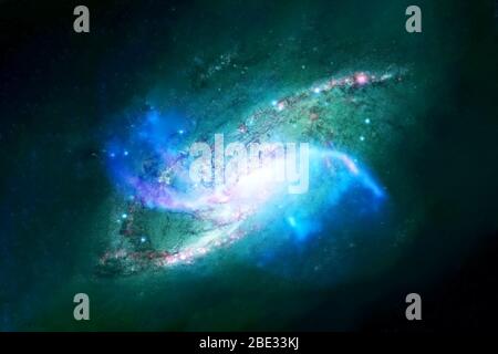 Espace profond, bel espace arrière-plan. Des éléments de cette image ont été fournis par la NASA. Banque D'Images