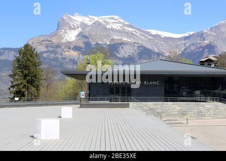 Espace Mont-blanc. Salle municipale. Aiguilles de Warrens. Saint-Gervais-les-bains. Haute-Savoie. France. Banque D'Images