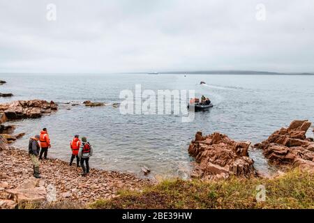 Canada Maritimes, Canada, Sud de Terre-Neuve. Baie de Coinoire, littoral. Banque D'Images