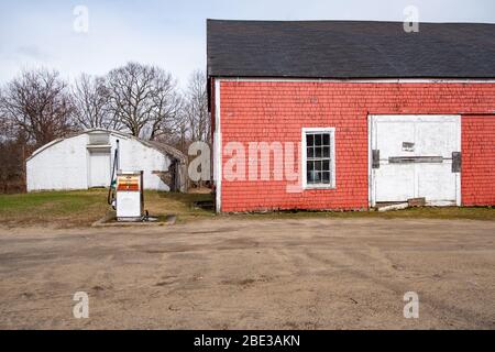 Un ancien bâtiment abandonné à l'école Fernald de Templeton, ma Banque D'Images