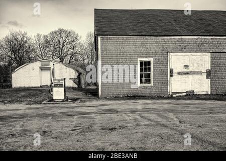 Un ancien bâtiment abandonné à l'école Fernald de Templeton, ma Banque D'Images