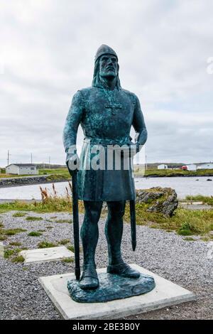 Canada, Nouvelle terre fondatrice, l'Anse aux Meadows (la baie avec les prés). Site archéologique datant d'environ 1000 ans, site du patrimoine mondial. Banque D'Images