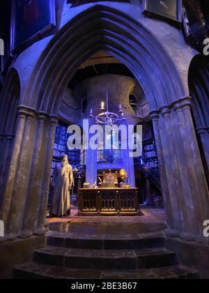 Bureau de Dumbledore - Harry Potter WB Studio Tour Banque D'Images