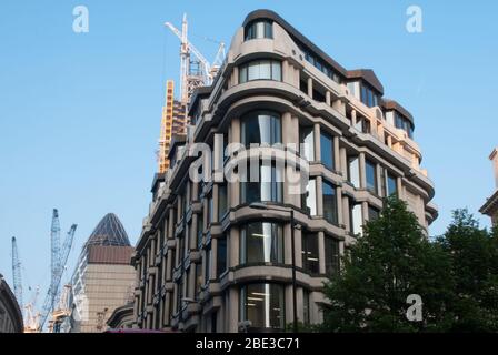 Corner Pierre fenêtres Bardage Lights 1 Threadneedle Street, Cornhill, Londres EC2R par Woods Bagot Architects Banque D'Images