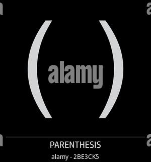 Illustration de l'icône parenthèse Illustration de Vecteur