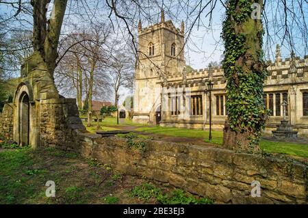 Royaume-Uni, Yorkshire du Sud, Doncaster, Hickleton, Église St Wifrrid Banque D'Images