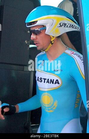 Andreas Kloden pendant la course cycliste de la phase 5 de Tirreno Adriatico 2007, Civitanova Marche - Civitanova Marche Alta (ITT) (20.5 km ) le 18 mars 2007 à Civitanova Marche, Italie - photo Laurent Lairys / DPPI Banque D'Images