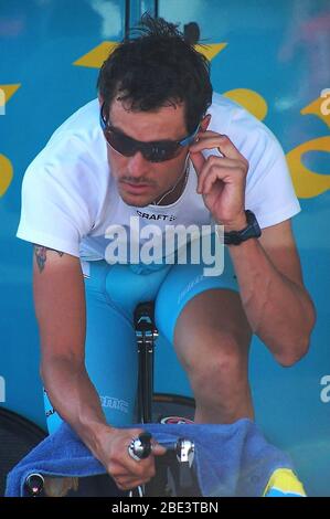 Andreas Kloden pendant la course cycliste de la phase 5 de Tirreno Adriatico 2007, Civitanova Marche - Civitanova Marche Alta (ITT) (20.5 km ) le 18 mars 2007 à Civitanova Marche, Italie - photo Laurent Lairys / DPPI Banque D'Images