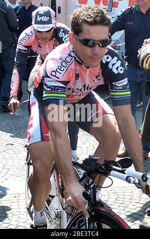 Robbie McEwen of Silence - Lotto durant la course cycliste de la Tirreno Adriatico 2007, étape 5, Civitanova Marche - Civitanova Marche Alta (ITT) (20,5 km ) le 18 mars 2007 à Civitanova Marche, Italie - photo Laurent Lairys / DPPI Banque D'Images