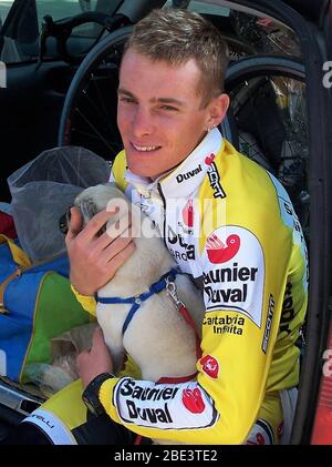 Riccardo Riccò de Saunier Duval-Prodir pendant la course cycliste de Tirreno Adriatico 2007, étape 5, Civitanova Marche - Civitanova Marche Alta (ITT) (20,5 km ) le 18 mars 2007 à Civitanova Marche, Italie - photo Laurent Lairys / DPPI Banque D'Images