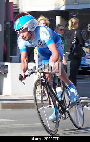 Stefan Schumacher de Gerolsteiner pendant la course cycliste de la Tirreno Adriatico 2007, étape 5, Civitanova Marche - Civitanova Marche Alta (ITT) (20,5 km ) le 18 mars 2007 à Civitanova Marche,Italie - photo Laurent Lairys / DPPI Banque D'Images