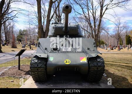 Réservoir Sherman du Cimetière Beechwood, Cimetière national du Canada à Ottawa (Ontario), Canada. Banque D'Images
