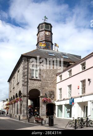 En usage depuis sa construction de calcaire local en 1761, l'hôtel de ville de Tholsel (péage) (ael) abrite maintenant le gouvernement local de Kilkenny. Banque D'Images