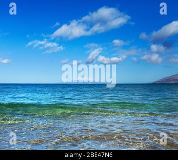 Kamaole une et deux plages, Kamaole Beach Park ; Kihei, Maui, Hawaii, États-Unis d'Amérique Banque D'Images