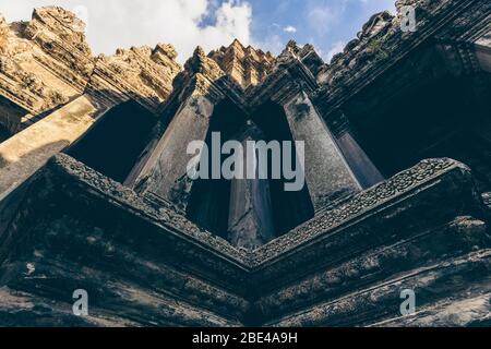 Temple Wat Angkor; Siem Reap, Siem Reap, Cambodge Banque D'Images