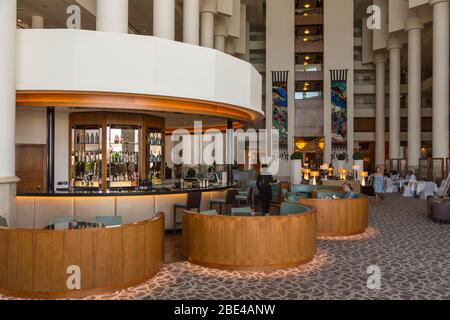 Le hall intérieur de l'hôtel David Intercontinental de tel Aviv, Israël, Moyen-Orient. Banque D'Images