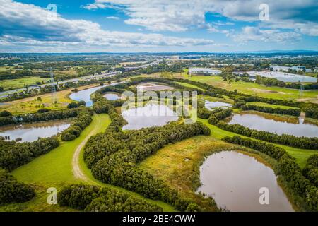 Beau Tirhatuan Wetlands à Rowville, Victoria, Australie Banque D'Images