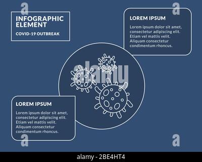 informations sur la structure des bactéries virales pour l'infographie avec certaines informations avec vecteur de texte modifiable Banque D'Images