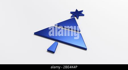 Carte de vœux de l'arbre de Noël de l'image bleu graphiques Banque D'Images