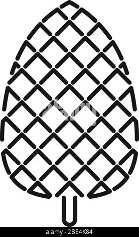 Icône de cône de pin de saison. Contour saison PIN cône icône vecteur pour la conception de Web isolé sur fond blanc Illustration de Vecteur