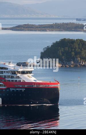 Appel inaugural de Roald Amundsen à Florø. Banque D'Images