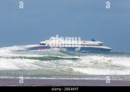 Le ferry rapide rouf/pax-ferry Superspeed 2 approche Hirtshals. Banque D'Images
