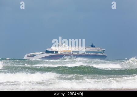 Le ferry rapide rouf/pax-ferry Superspeed 2 approche Hirtshals. Banque D'Images