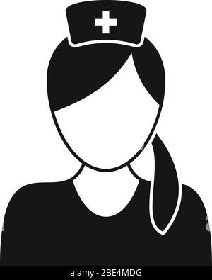 Icône infirmière professionnelle. Illustration simple de l'icône professionnelle de vecteur infirmière pour la conception de Web isolée sur fond blanc Illustration de Vecteur