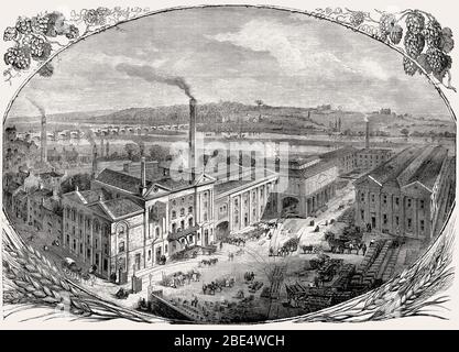 Samuel Allsopp & Sons, une grande brasserie, Burton upon Trent, Angleterre, 1862 Banque D'Images