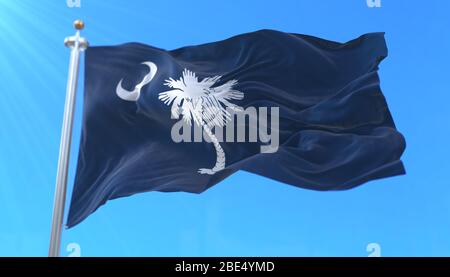 Drapeau de l'état de Caroline du Sud, région des États-Unis Banque D'Images