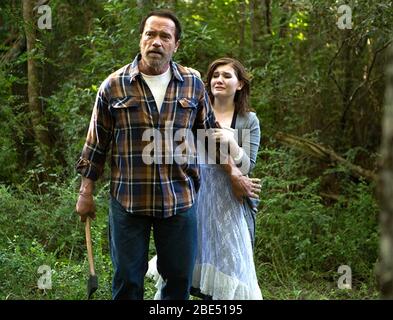 MAGGIE 2015 Lionsgate films production avec Arnold Schwarzenegger et Abigail Breslin Banque D'Images