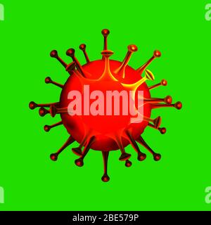 Bactéries du coronavirus icône de cellule, 2019-nCoV Novel bactéries du coronavirus. Pas d'infection et d'arrêt des concepts de coronavirus. Cellule dangereuse de coronavirus en Chine. Illustration de Vecteur