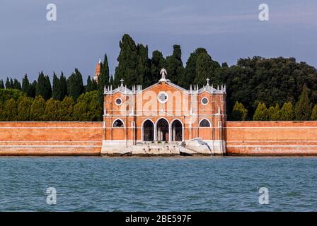 Vue panoramique sur Isola di San Michele à Venise, Italie. Architecture, européenne. Banque D'Images