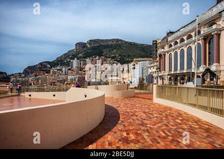 Principauté de Monaco paysage urbain depuis la terrasse du boulevard Banque D'Images