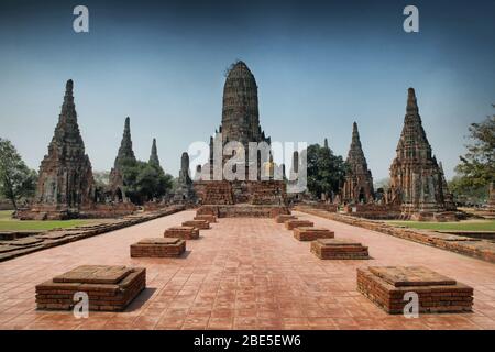 Ayutthaya, anciens temples de Thaïlande Banque D'Images