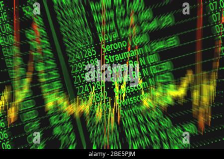 Aktienkurse an der Boerse Banque D'Images