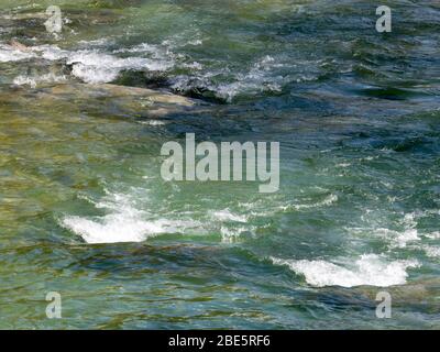 Rivière sauvage avec eau douce (Königseeache) Banque D'Images