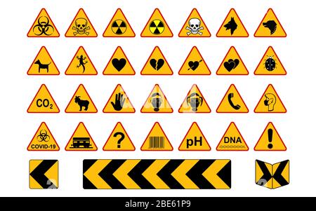 Les panneaux routiers remplissent le rôle d'un policier permanent qui met en garde contre divers dangers qui peuvent se produire sur la route. Illustration de Vecteur