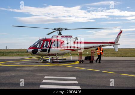 Transfert aéroport Heli Air Monaco à Monaco Banque D'Images