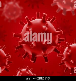 Roman Coronavirus 2019-nCoV, virus Covid 19-NCP Banque D'Images