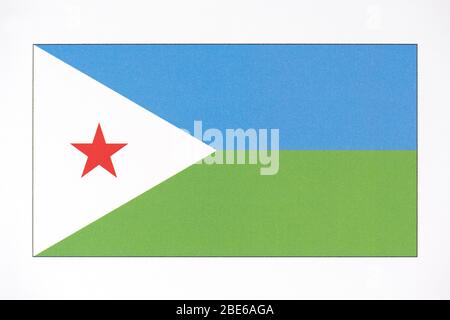 Drapeau national de Djibouti. Banque D'Images