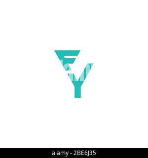 Première lettre fy logo ou yf logo vectoriel modèle de conception Illustration de Vecteur